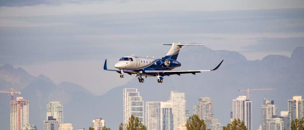 AirSprint | Praetor 500 arrival into Vancouver, BC