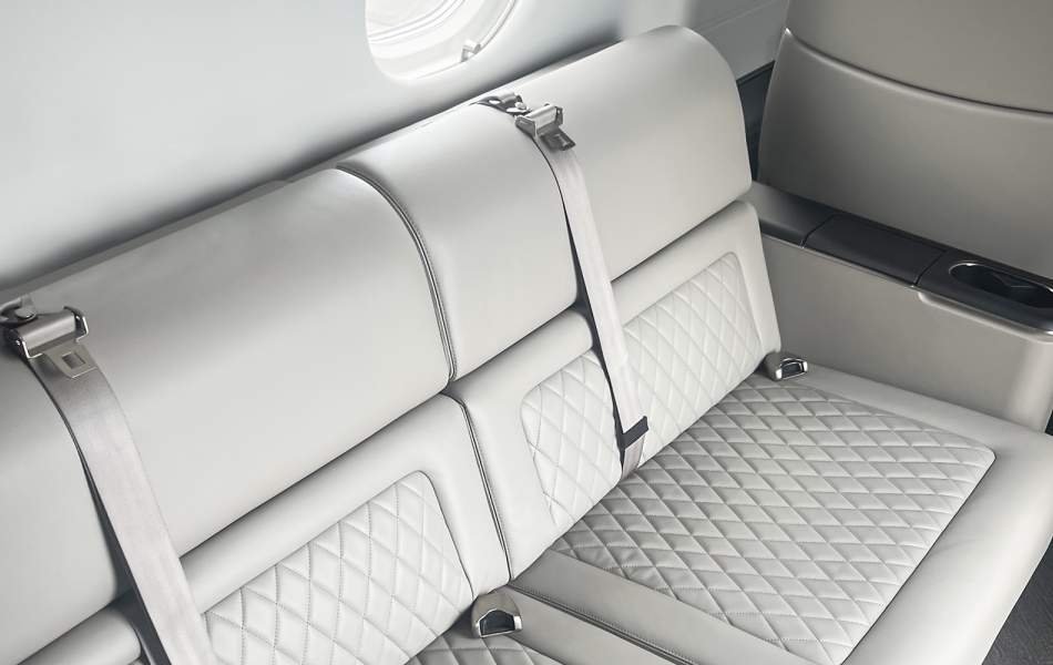 The Legacy 450's luxurious interior features an elegant design.