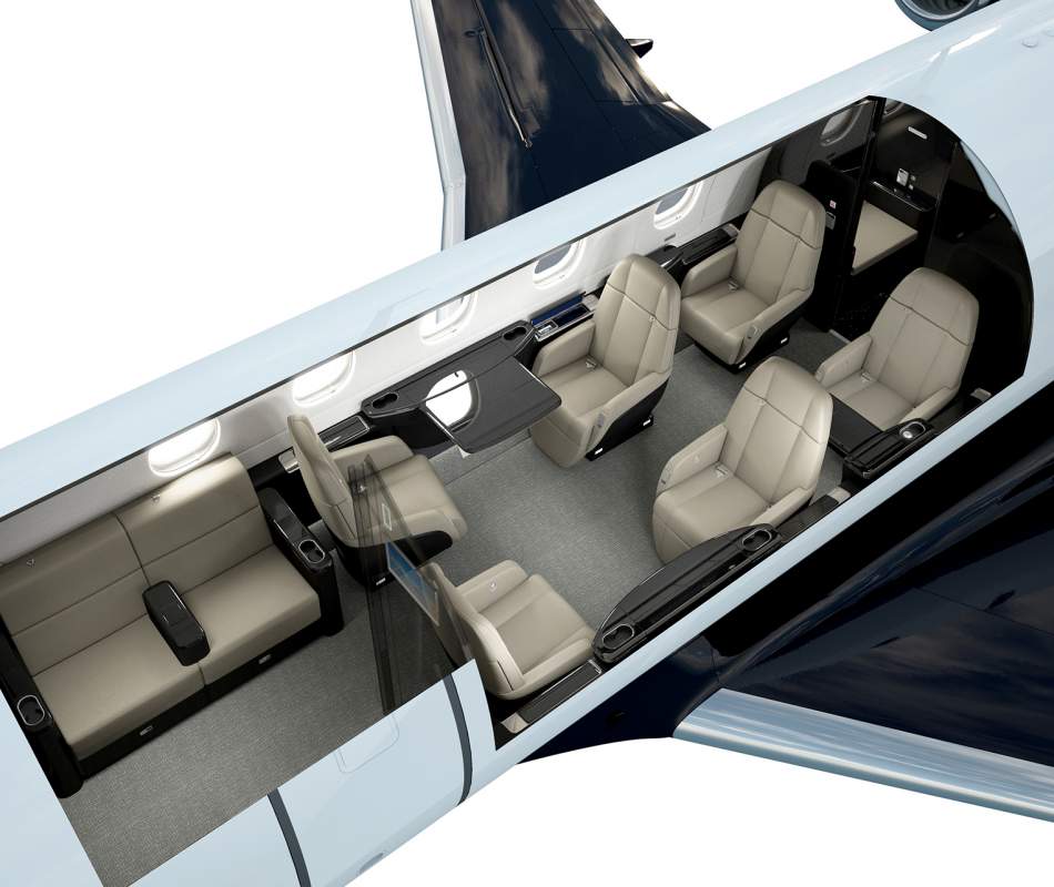 AirSprint Legacy 450 3D plane interior