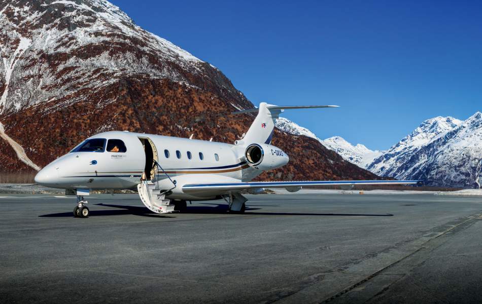 AirSprint Embraer Praetor 500 Positioned For Boarding In Alaska
