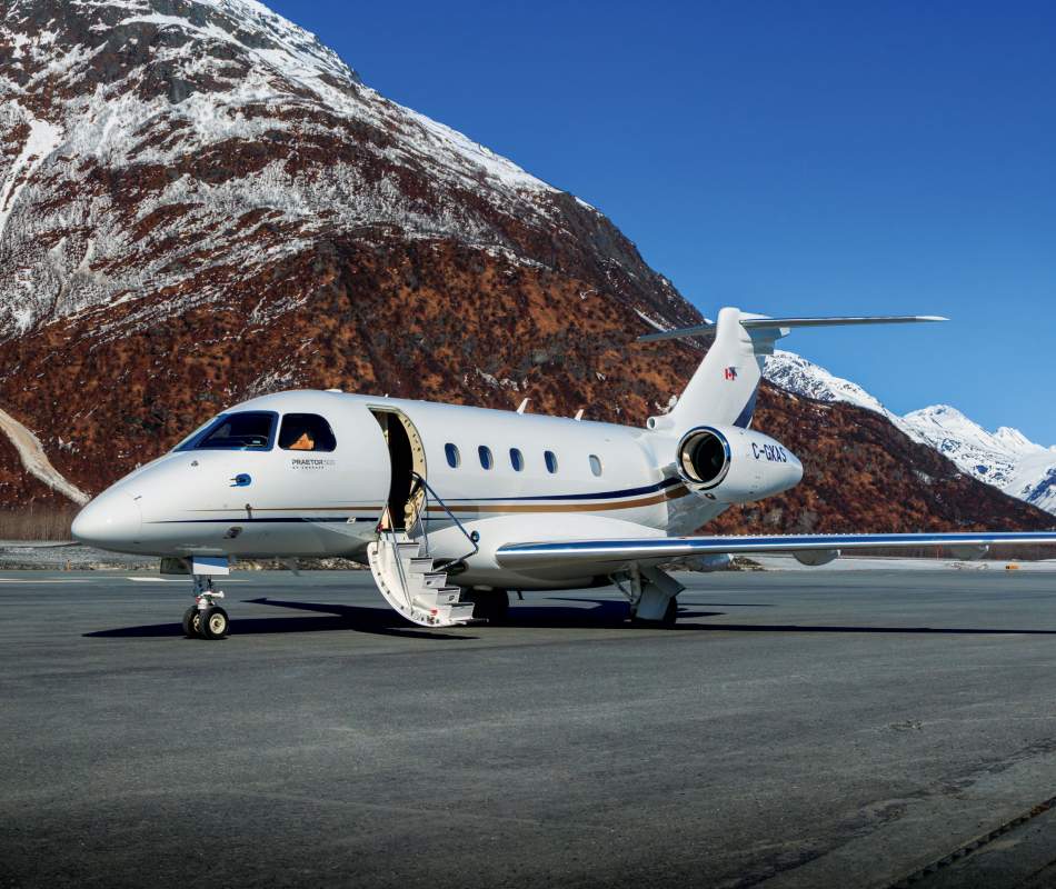 AirSprint Embraer Praetor 500 Positioned For Boarding In Alaska