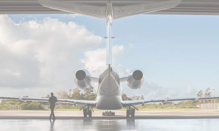 AirSprint Legacy 450 plane back view