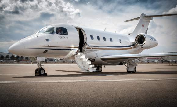 AirSprint Legacy 450 plane in Calgary