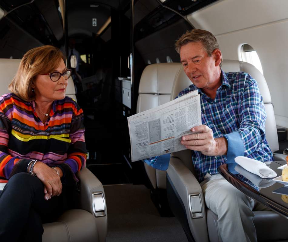 AirSprint passengers sharing information