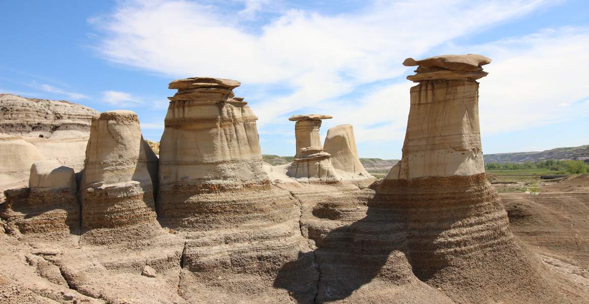 Beautiful View of The Hoodoos, also known as the Badlands | Discover Lethbridge, AB | AirSprint Private Aviation