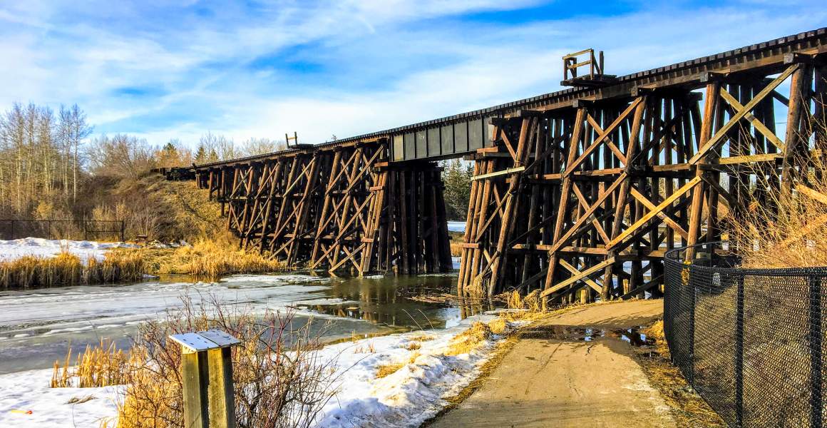 Bridge over Sturgeon River,  St. Albert, AB  |  AirSprint Private Aviation