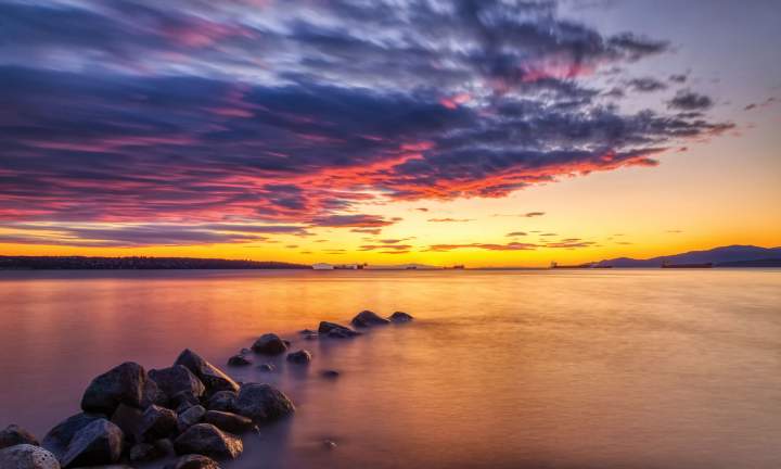 Sunset Over British Columbia