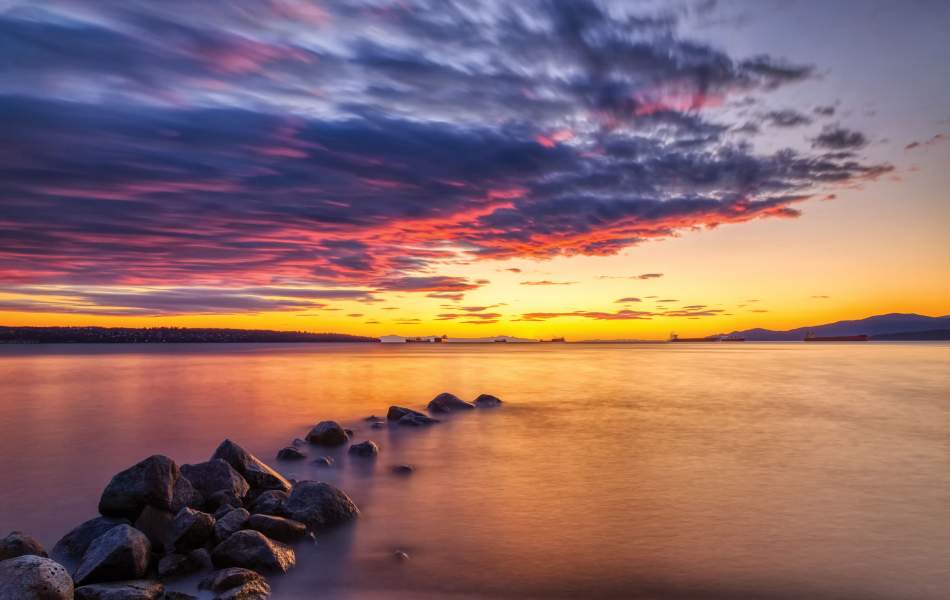 Sunset Over British Columbia