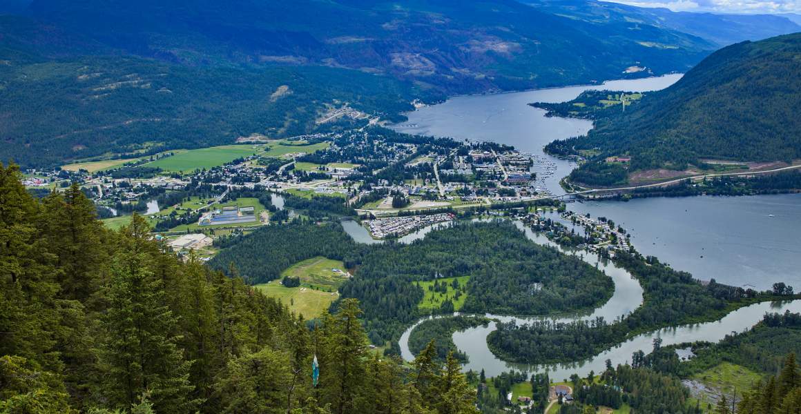 View of Sicamous from the Lookout, Sicamous, BC | AirSprint Private Aviation