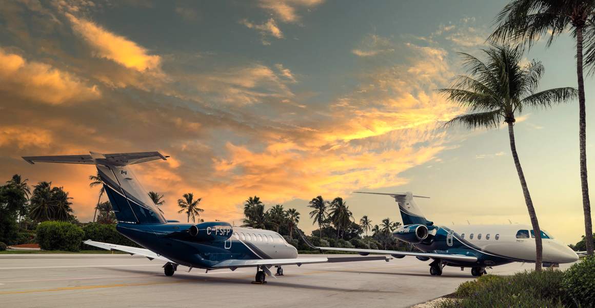 AirSprint Fleet sunset in Ocean Reef, FL | AirSprint Private Aviation