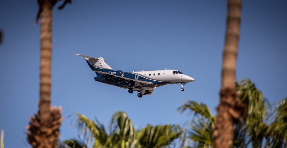 Embraer Praetor 500 arrival into Palm Springs, FL | AirSprint Private Aviation