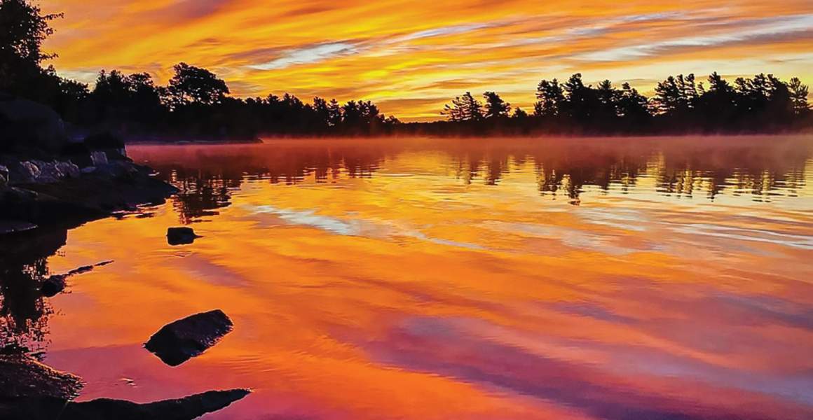 Morning sunrise on the St. Lawrence River