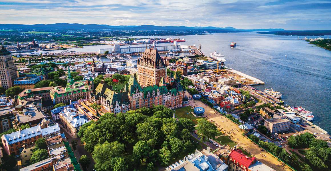 Quebec City aerial | Modern magic in Old Québec | AirSprint Private Aviation