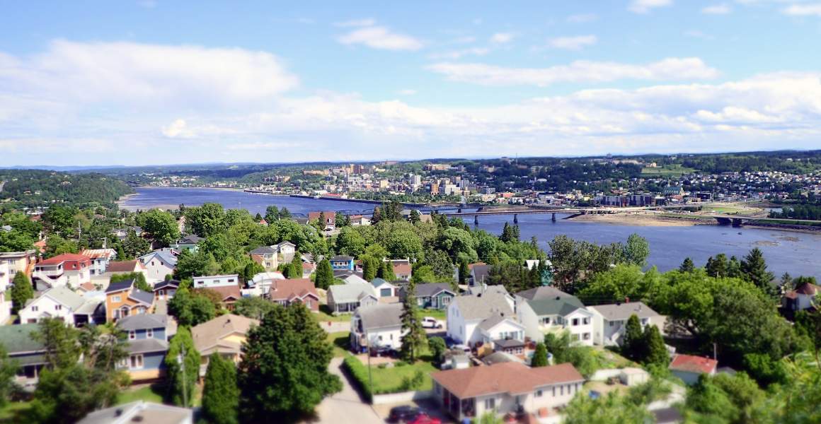 Aerial view of Chicoutimi | Discover AirSprint Private Aviation