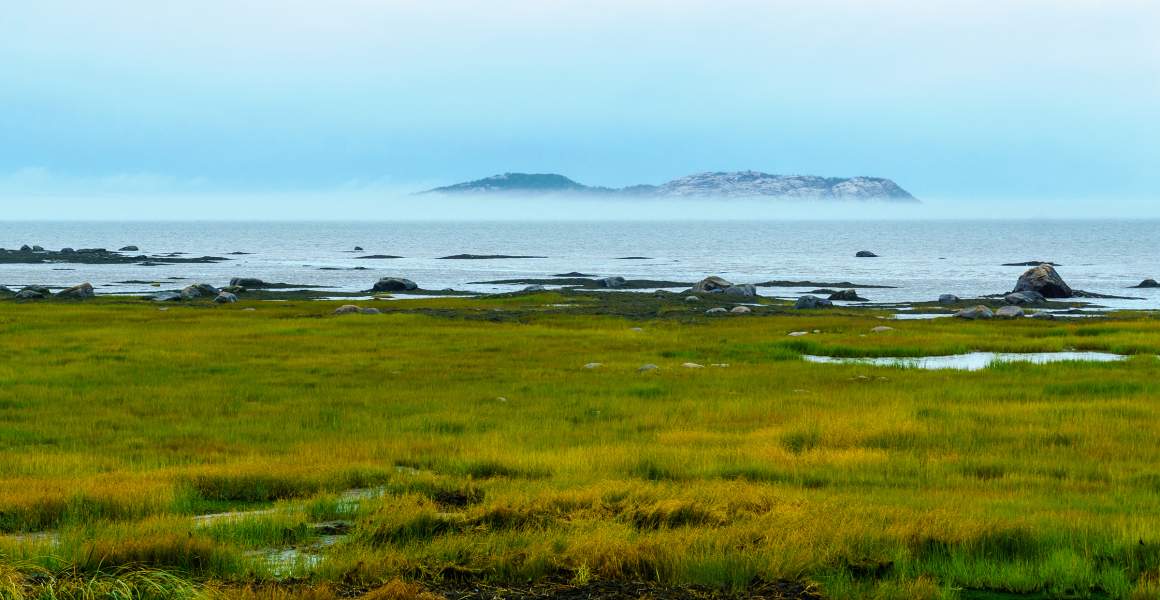 Foggy view of the Saint Lawrence River | Discover AirSprint Private Aviation